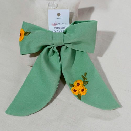Hebilla lazo bordado Verde - Imagen 2
