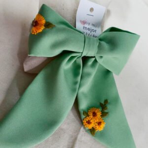 Hebilla lazo bordado Verde