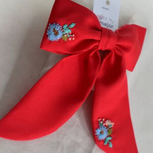 Hebilla Lazo bordado rojo