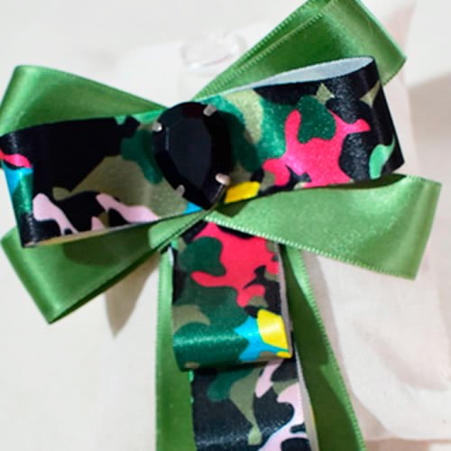 Moño victoriano Camuflaje Chic