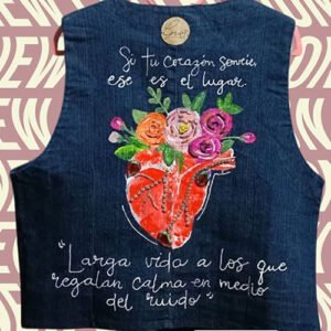 Chaleco de jean "Corazón"