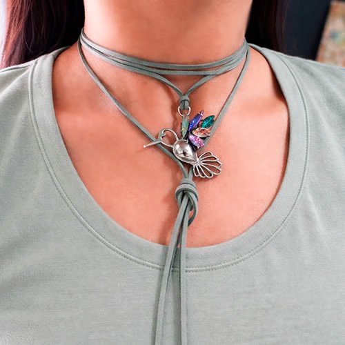 Choker Colibrí con caída - Imagen 4