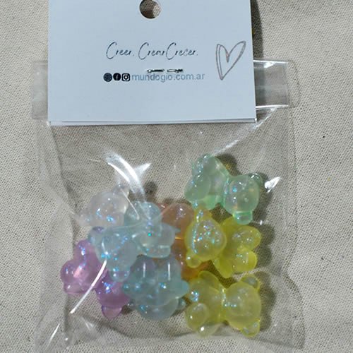 Ositos luminiscentes con glitter X8u - Imagen 2