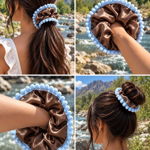 MAXI SCRUNCHIE - CELESTE PASTEL - Imagen 2